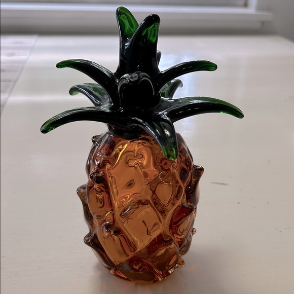 Handcrafted Murano Art Glass Pineapple Centerpiece Figurine 8" H - Picture 1 of 5